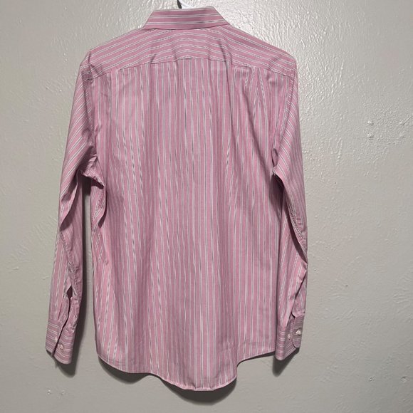 Nordstrom Men's Shop Trim fit Non Iron Long Sleeve Button Down Shirt Size 16 - Picture 2 of 9